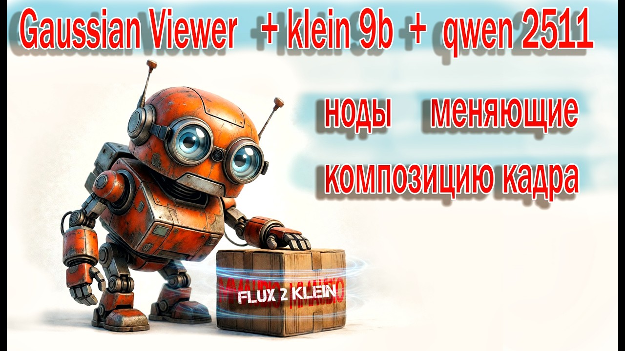 Gaussian Viewer и Klein 9B с Qwen 2511  связка  для смены композиции фотографии. ace step 1.5 XL