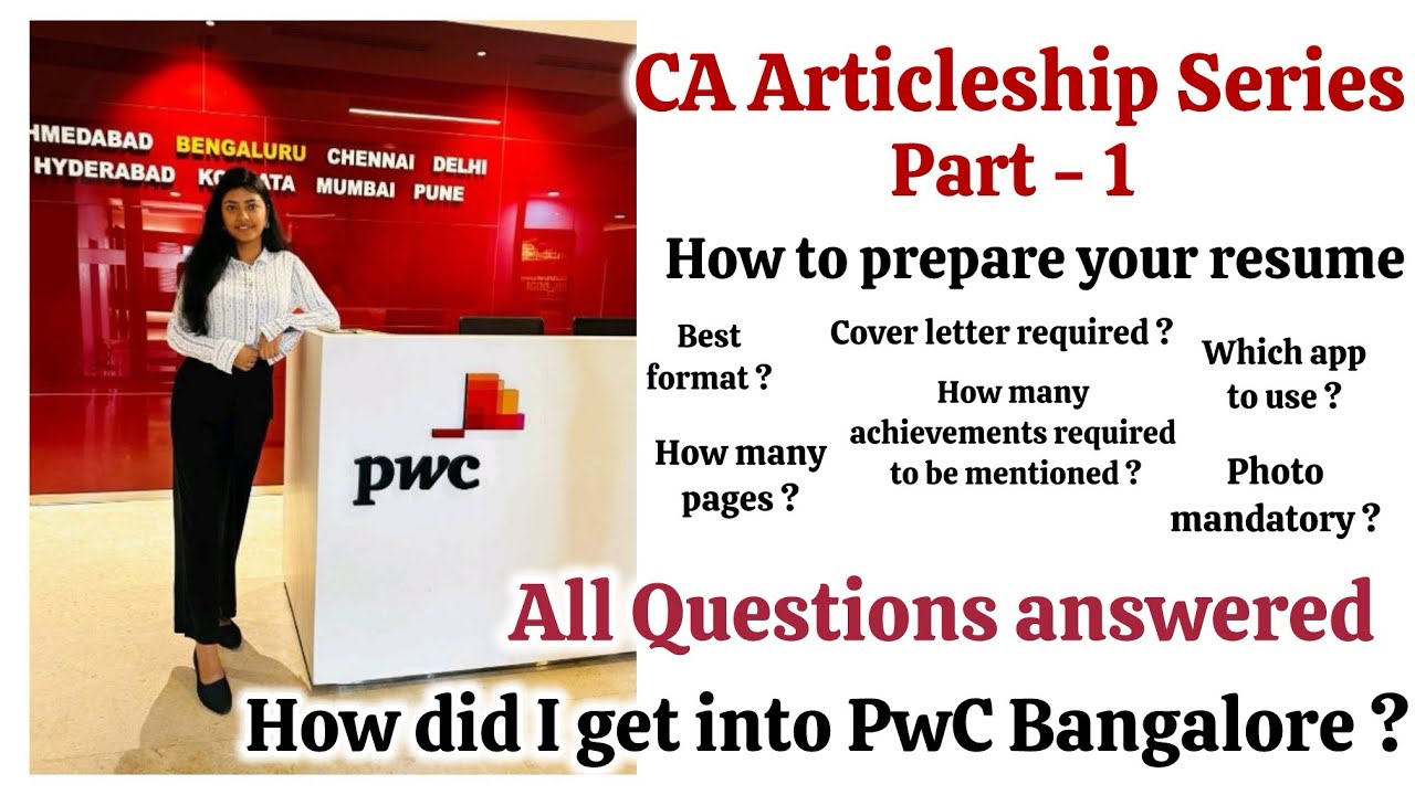 “How I landed my Big4 CA Articleship: Resume tips from an Insider(Big4 Article)”