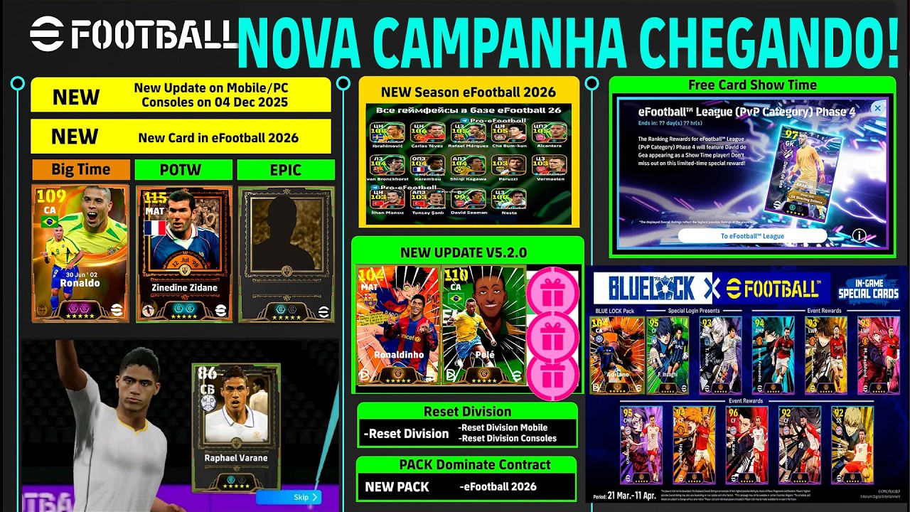 NOVIDADES! SEMANHA DE NOVO CAMPANHA | NOVOS ÉPICOS NO EFOOTBALL 26 MOBILE!