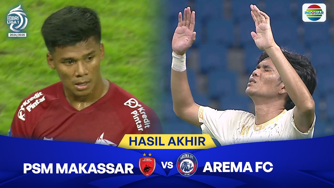 Hasil Akhir Pertandingan - PSM Makassar vs Arema FC | BRI Liga 1 2024/25