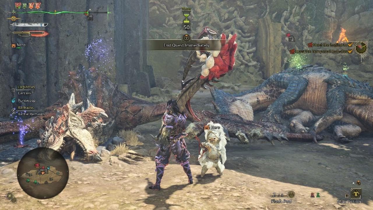 Monster Hunter Wilds - Lagiacrus & Rathalos Hunt (Charge Blade/Switch Axe)
