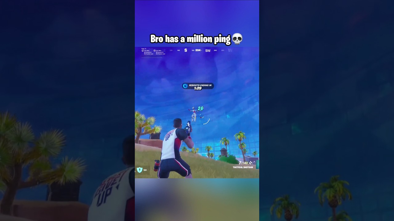 Bro has a million ping 💀 #fortnite #fortniteclips #fortnitetips #fortnitechapter6