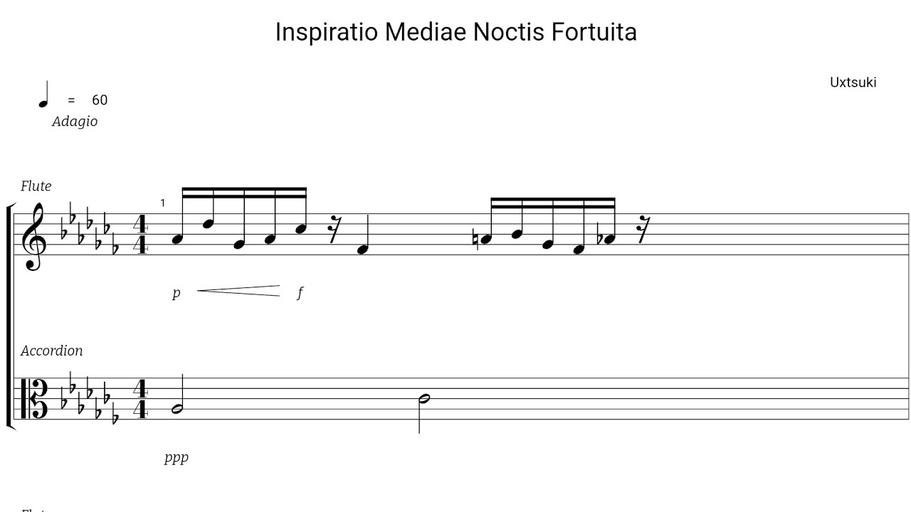 A flat Minor - Inspiratio Mediae noctis Fortuita - Duetum