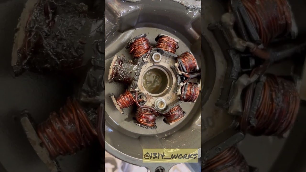 Comprobación del estátor de una KTM.