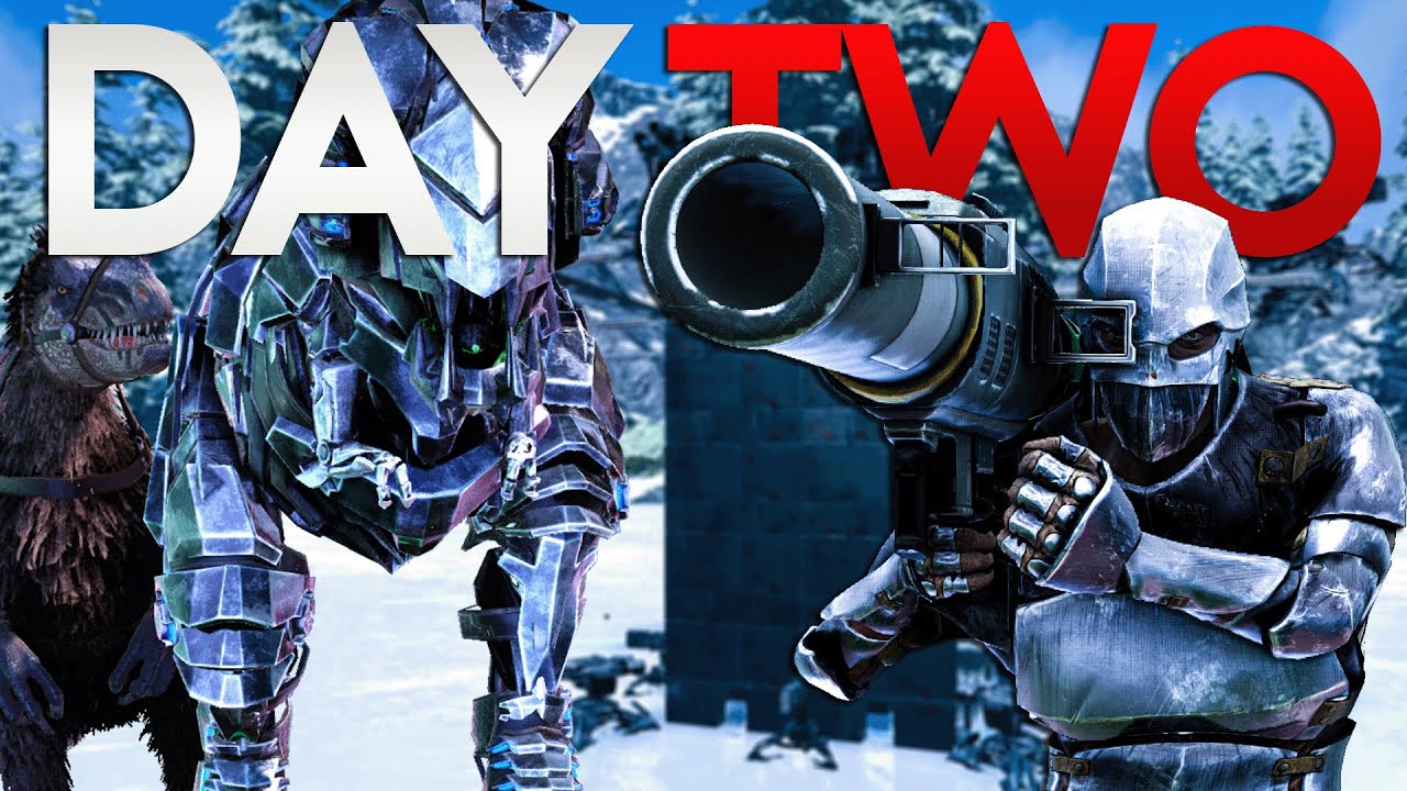 Raiding a Massive Snow Base for INSANE PROFIT Day 2 - ARK PvP