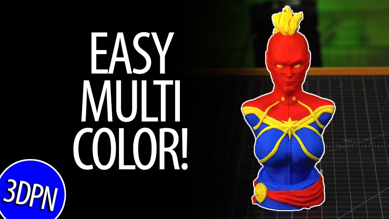 EASY Multi Color Printing with a SINGLE STL using Mosaic Canvas PAINTING + Palette!
