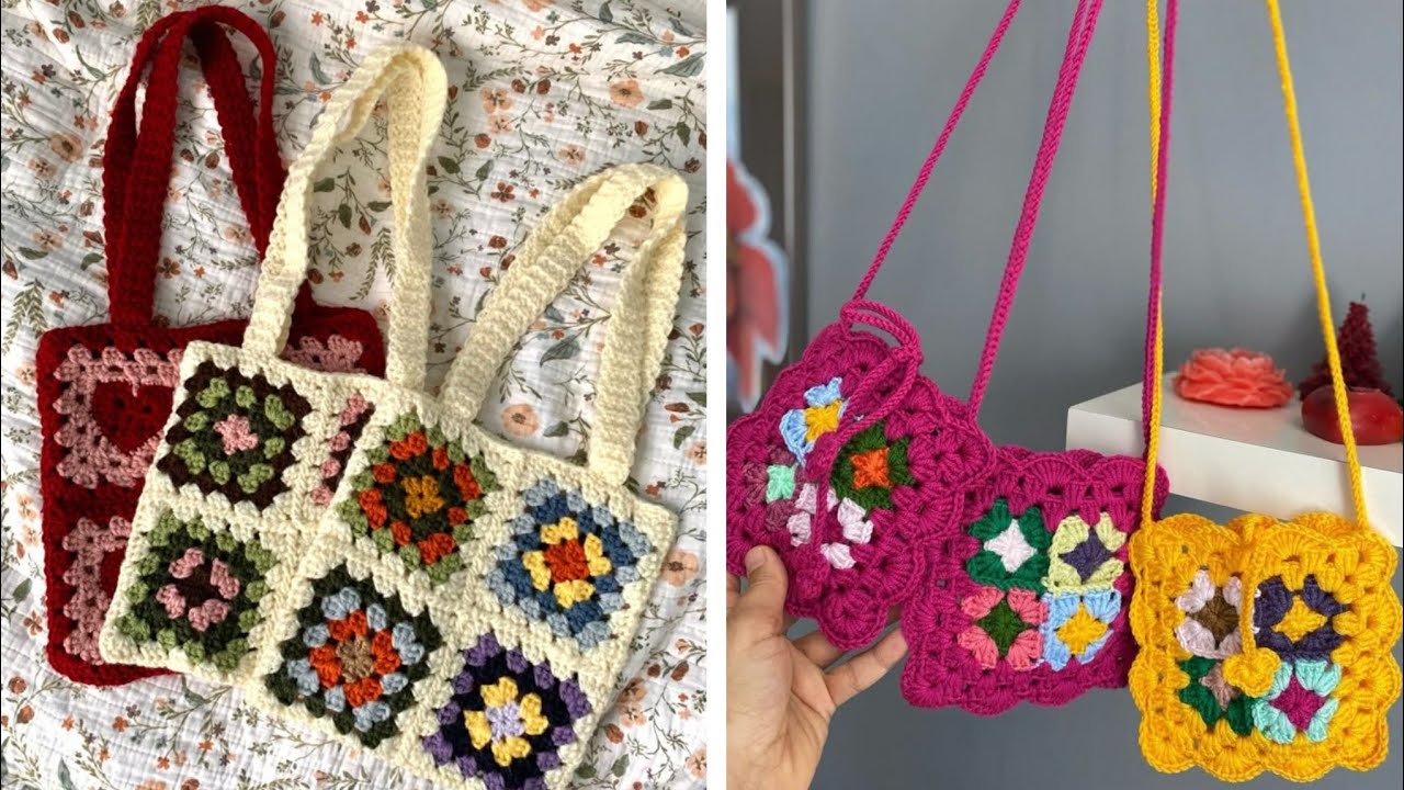 Cartera tejida a crochet con estilo artesanal para un look bohemio y sofisticado