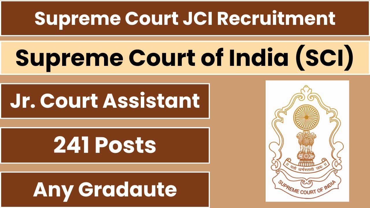 SCI Junior Court Assistant Recruitment 2025 #job #thebengalmath