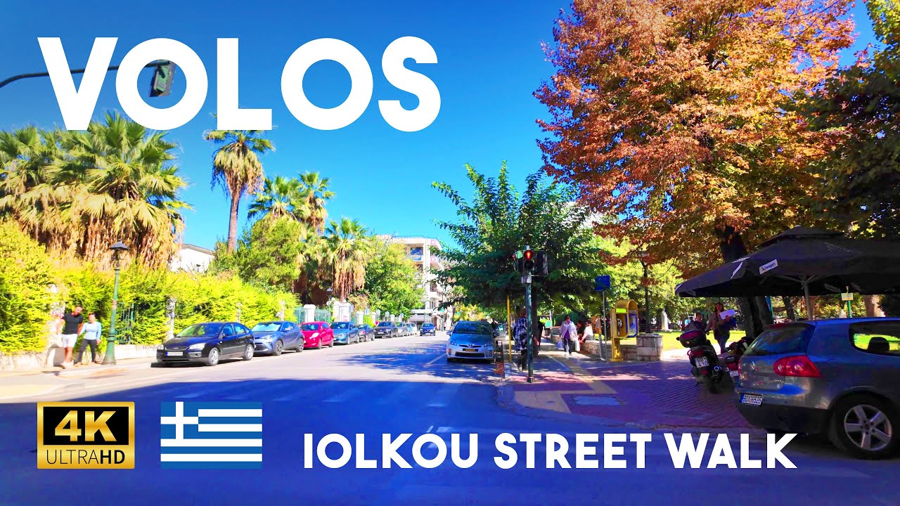 Volos Greece 4K Autumn Afternoon Walk - Iolkou Street - DJI Pocket 3 Cinematic Walking Tour