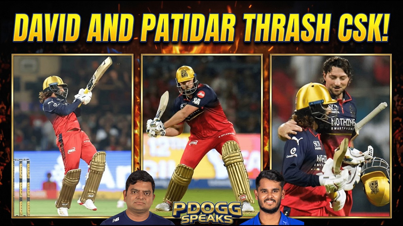 RCB TAME CSK AGAIN - A 250-RUN RUN-FEST! | RCB vs CSK Review: David & Patidar Show! | Pdoggspeaks