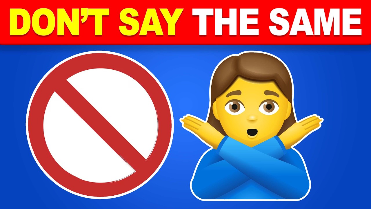 Avoid Saying The Same Thing As Me ⛔� Don't Say The Same Word Challenge