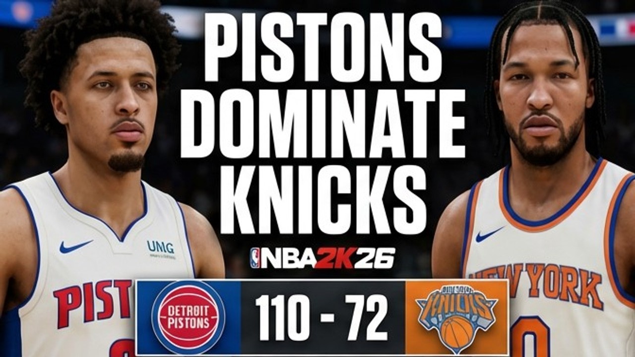 Pistons DOMINATE Knicks in NBA 2K26 THRILLER! EPIC WIN! WOW!