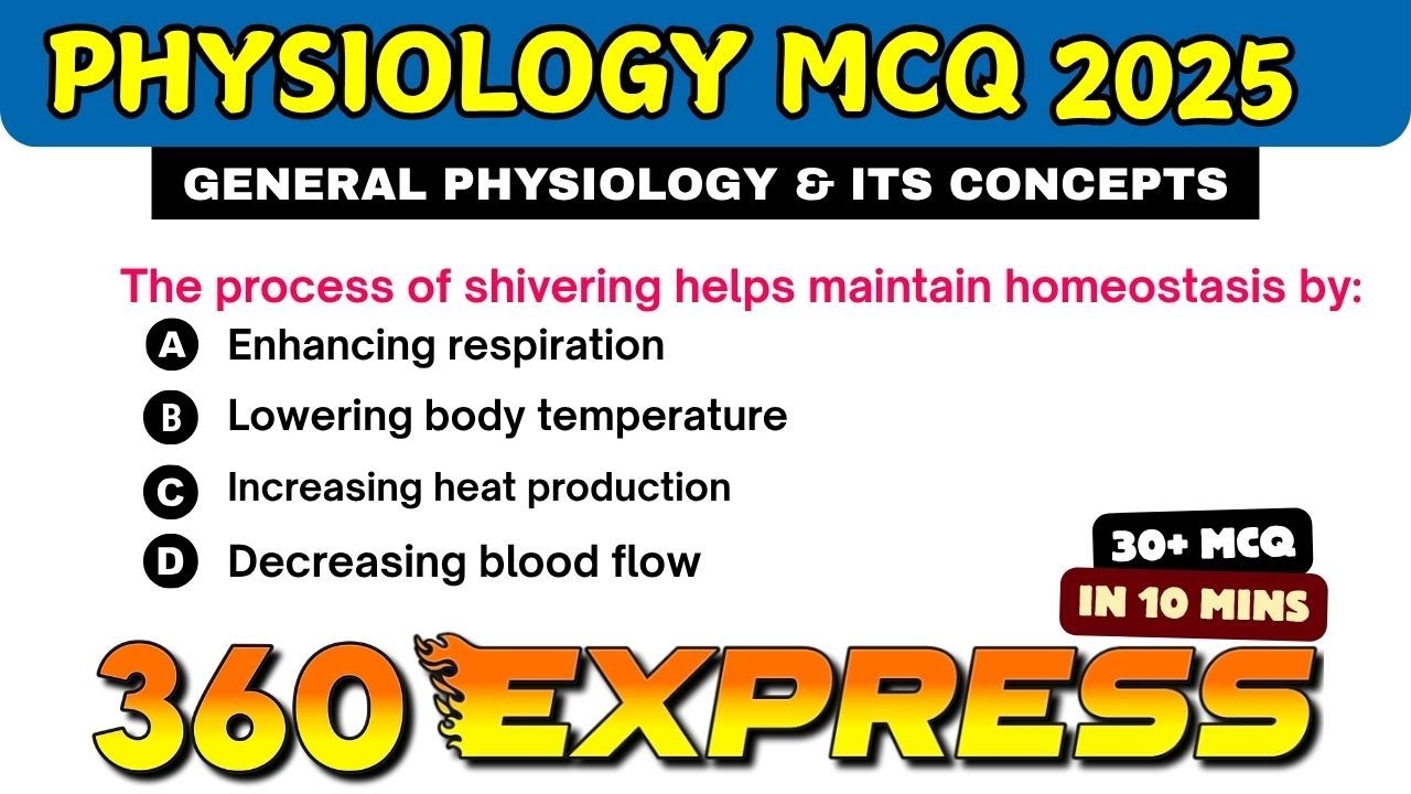 GENERAL PHYSIOLOGY & ITS CONCEPTS mcq | bsc nursing 1st sem anatomy and physiology |BSc NURSING MCQ