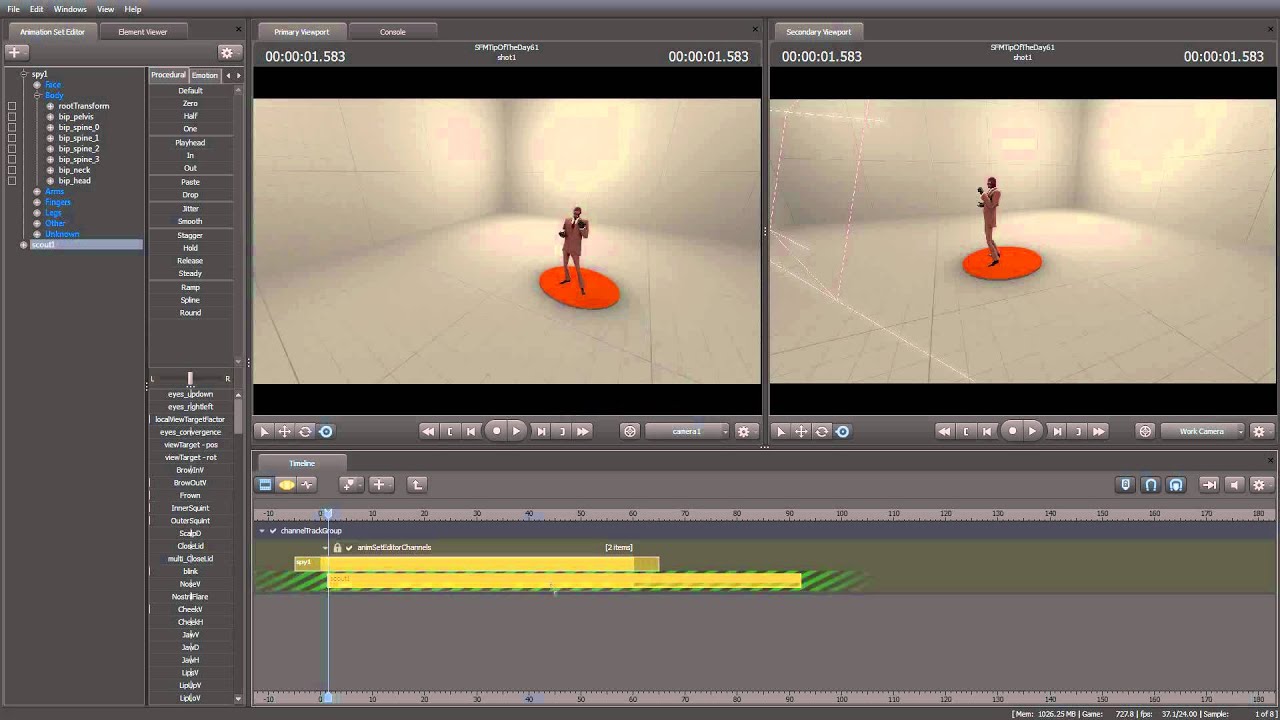 Adjusting the Time Scale of Individual Animation Sets Within a Shot- SFM Tip of the Day #61
