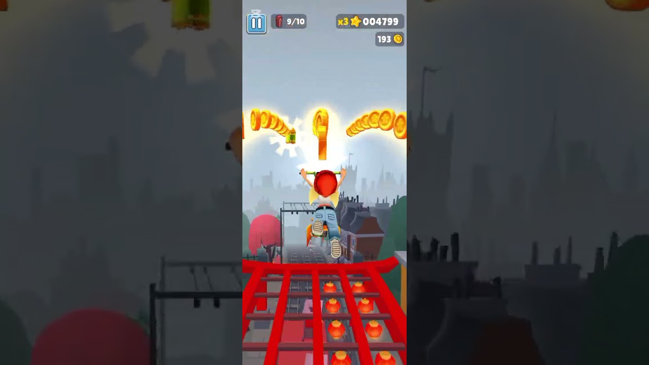 Играем Subway Surfers мини видео 15 часть