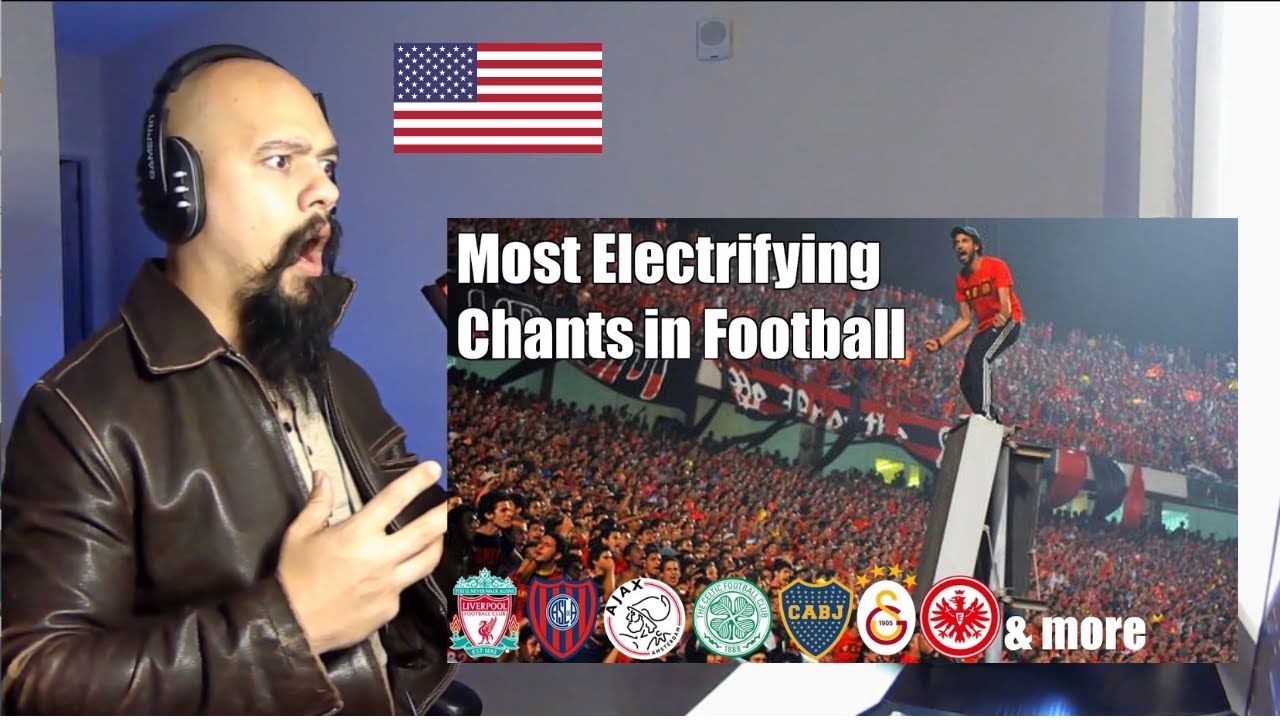 Американец реагирует на самые зажигательные кричалки в футболе своими словами