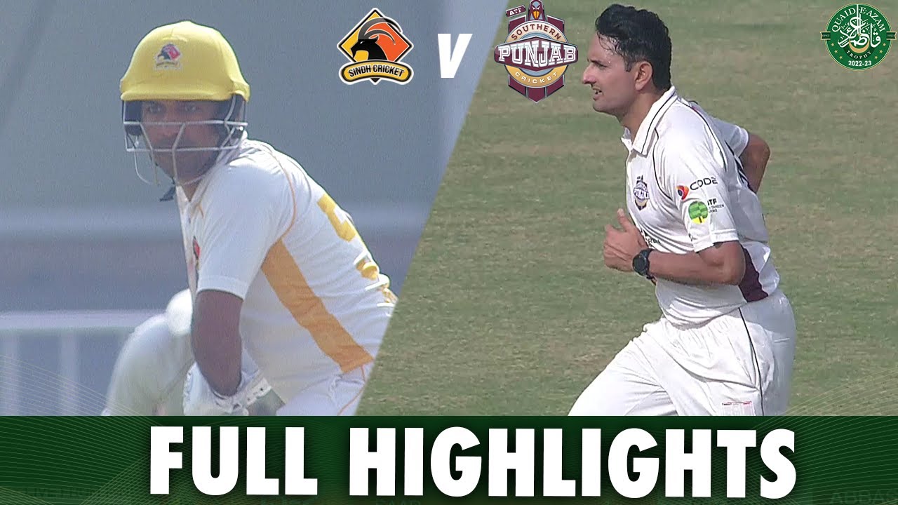 Full Highlights | Sindh vs ATF Southern Punjab | Day 1 | Quaid-e-Azam Trophy 2022-23 | PCB | MA2L