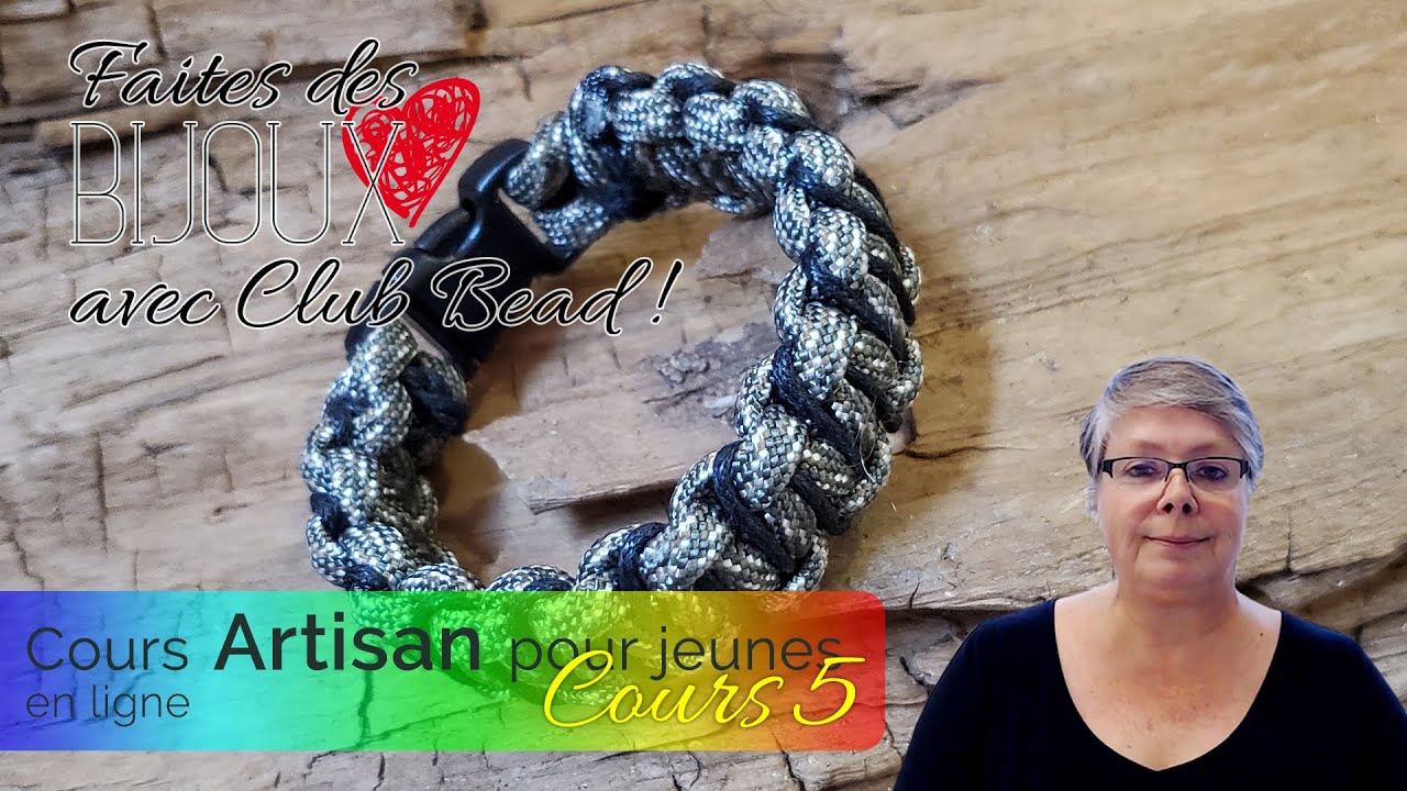 Artisan pour jeunes cours 5 - Fabrication d’un bracelet en paracorde.