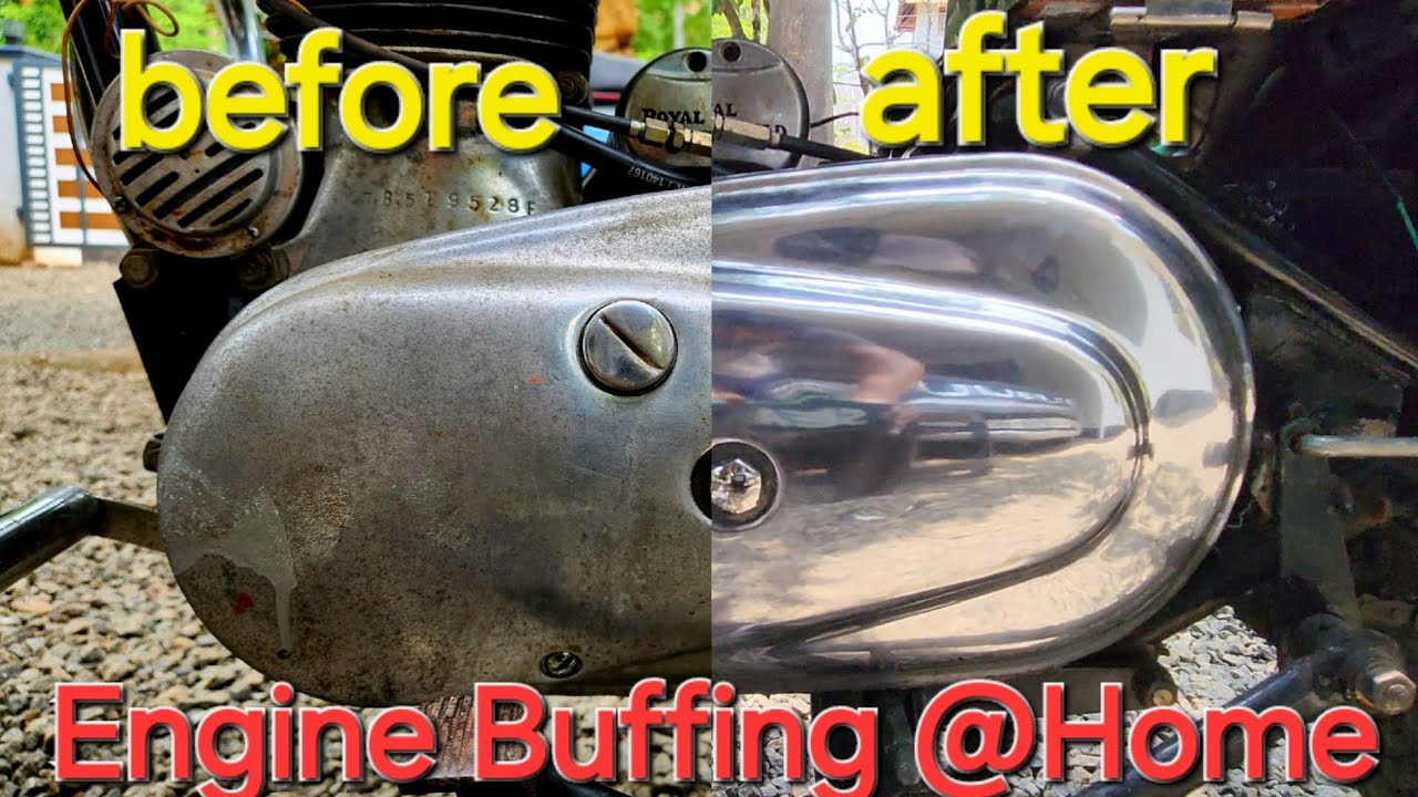 ഇനി വെട്ടി തിളങ്ങും💥 | engine buffing royal enfield malayalam|bike buffing| nickel plating malayalam