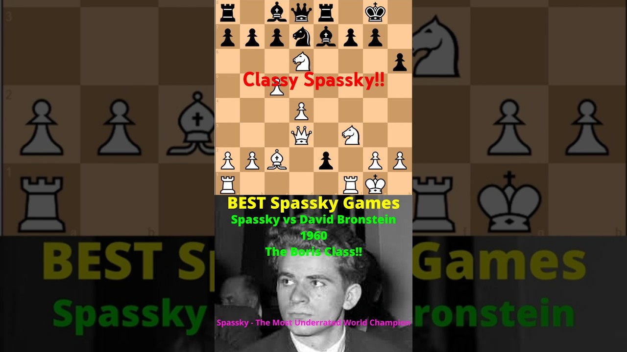Top Boris Spassky Games 01 -Boris Spassky vs David Bronstein -1960 - The Spassky Class all the way