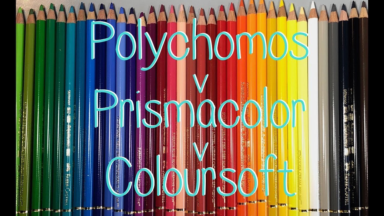 Сравнение карандашей Polychromo, Prismacolor и Coloursoft