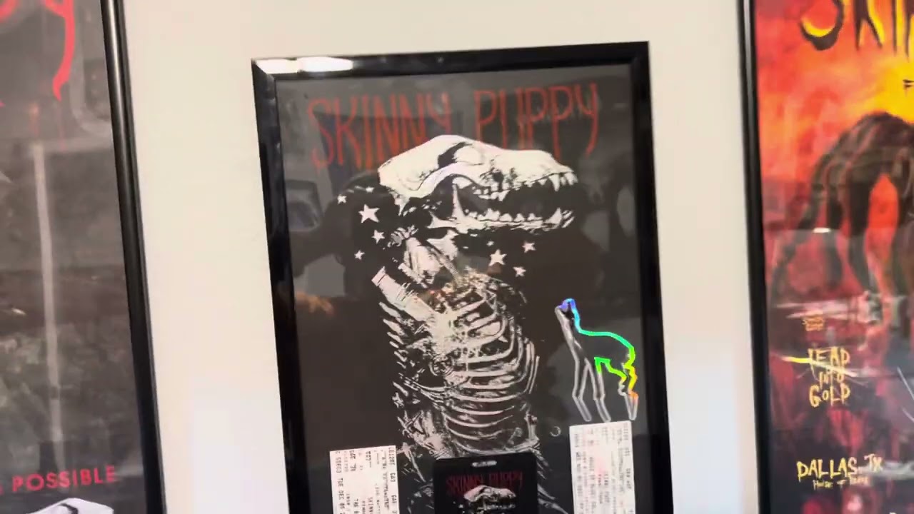 Stage used Skinny Puppy collection and other items.