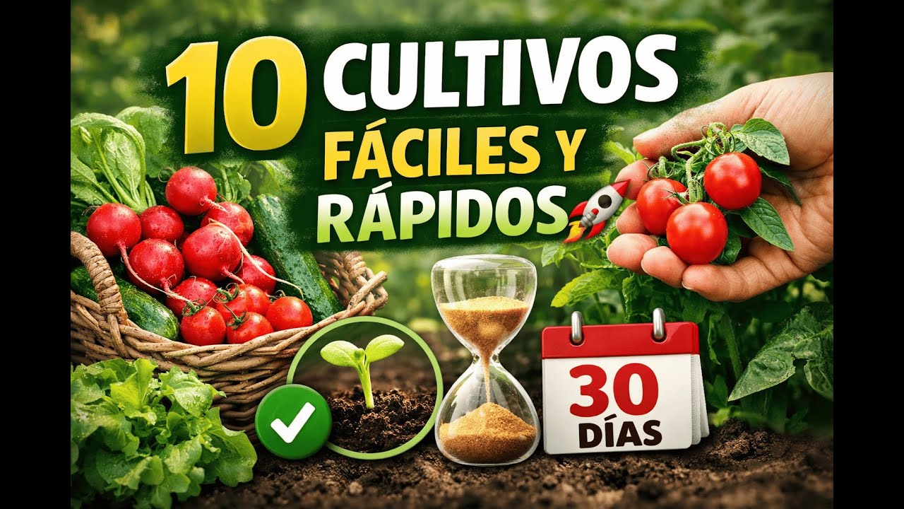 Los 10 cultivos más rápidos y fáciles para principiantes | Empieza tu huerto en 30 días