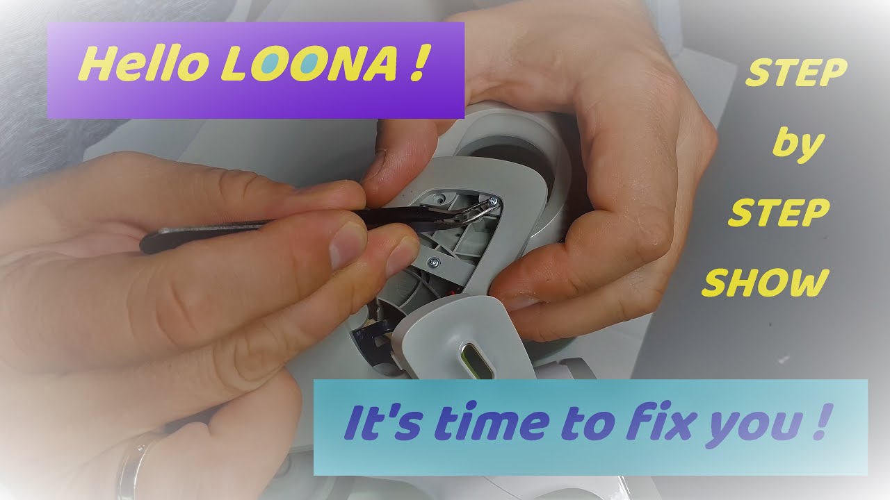 How to repair LOONA.  Petbot, robot, broked plastic gear holder repair. Step by step.