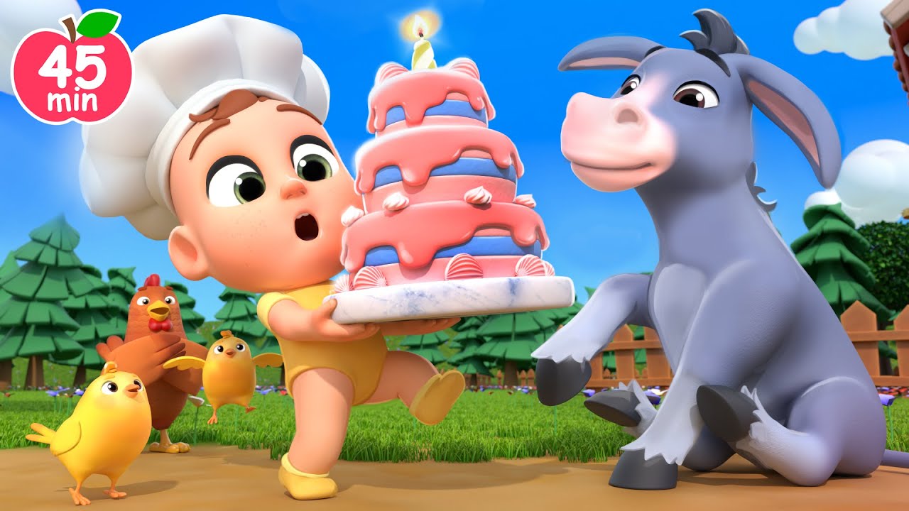 Veggie Cake for Animals! 🫏🐮 Pat a Cake Song | Lalafun Nursery Rhymes & Kids Songs