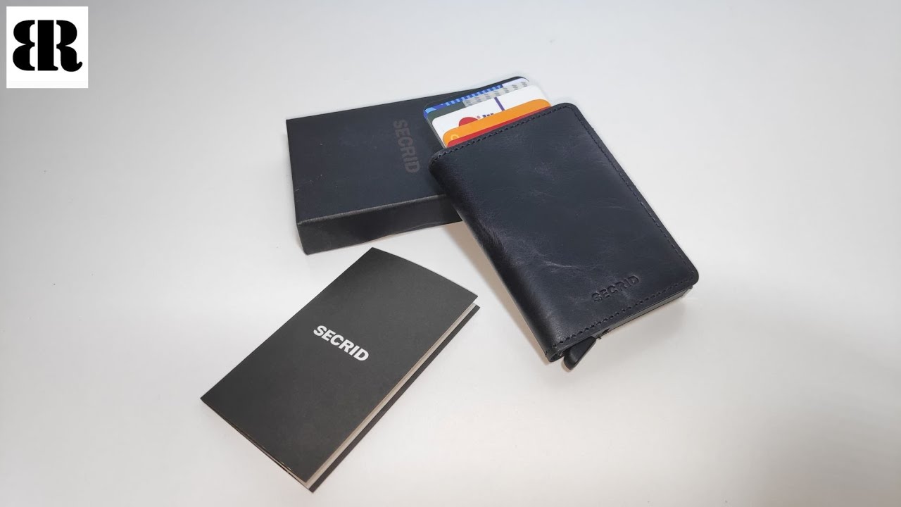 SECRID SLIM WALLET UNBOXING | VINTAGE BLACK SLIMWALLET | LEATHER | ULTIMATE AUTOMATIC WALLET