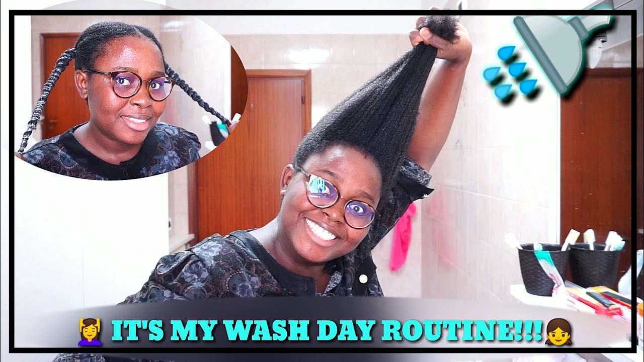 4c natural hair wash routine | Deep condition, shampoo, rinse & style + DIY | Cantu & Blue Magic.