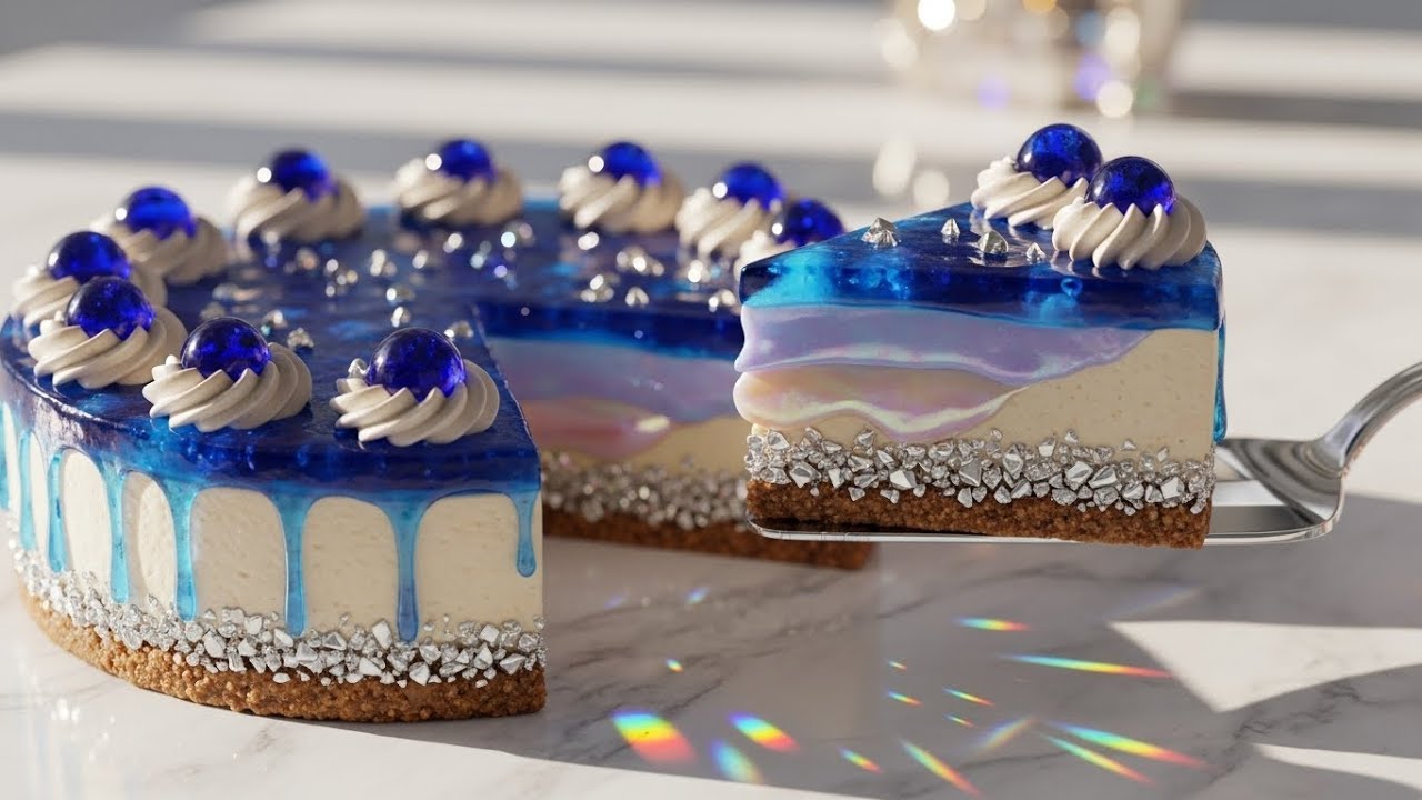 Making a Crystal New York Cheesecake 🍰💎 | Surreal Glass Cooking ASMR