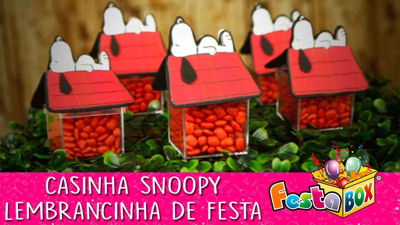 Lembrancinha Casinha do Snoopy - Festa Snoopy