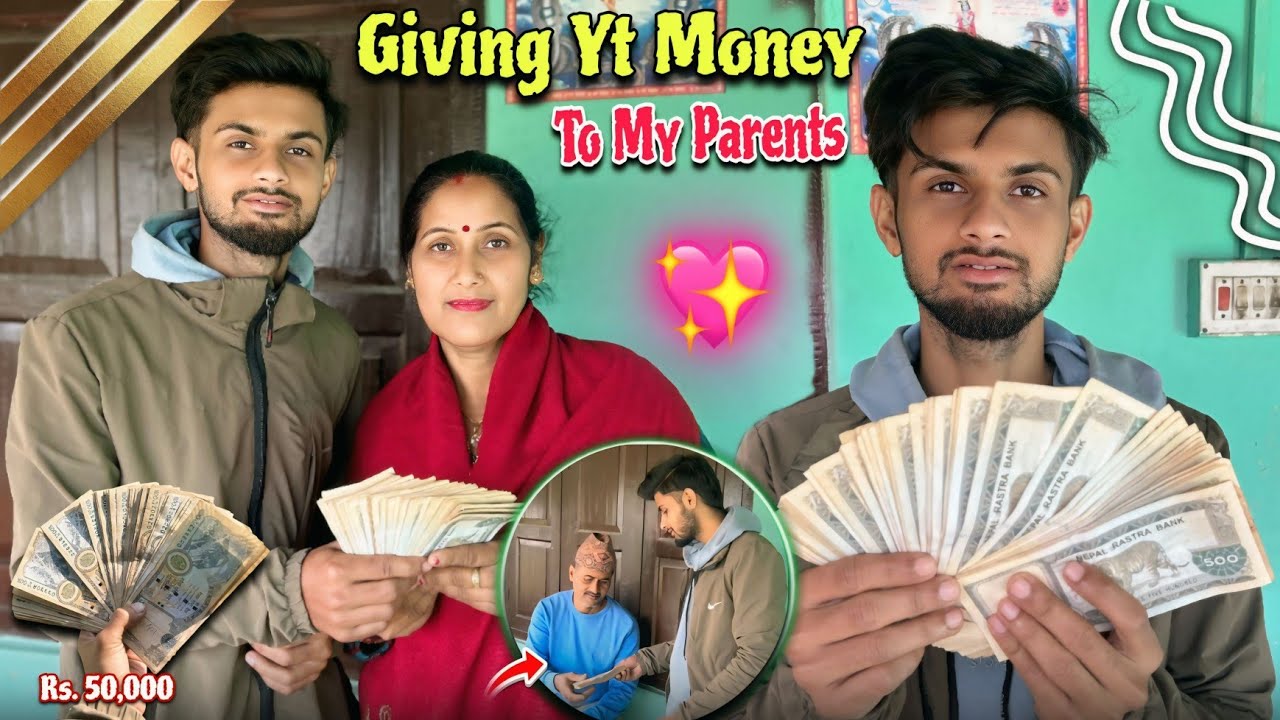 Giving My YouTube Money To My Parents 🥰🔥 RS 50000 / Financial Support ||Sagar Vlog|| @SagarVlog-S 