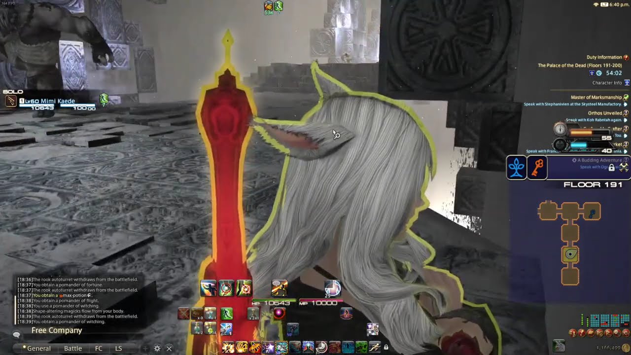 FFXIV PoTD 191 - 200 MCH solo PoV (if this file can clear you can clear too) 0 steal from 196 onward