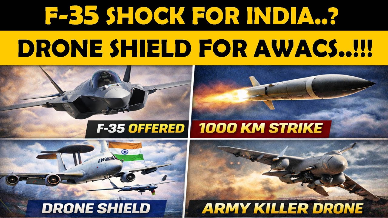 F-35 Shock for India?,Navy&rsquo;s 1000 km Weapon ,IAF Drone Shields ,Army&rsquo;s New Killer Drone