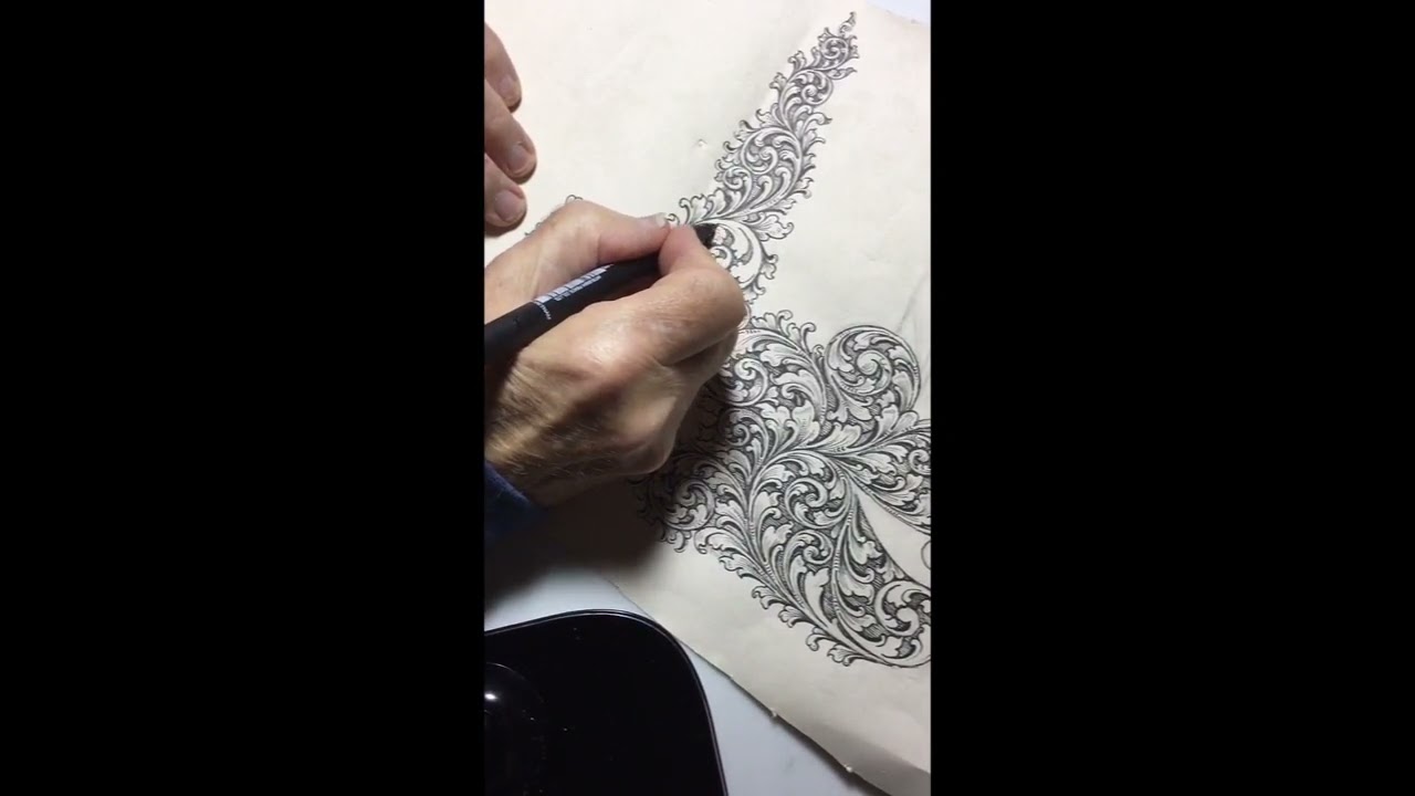 Мастер гравировки Кен С. Хант, серия рисунков 2022 года, штриховка