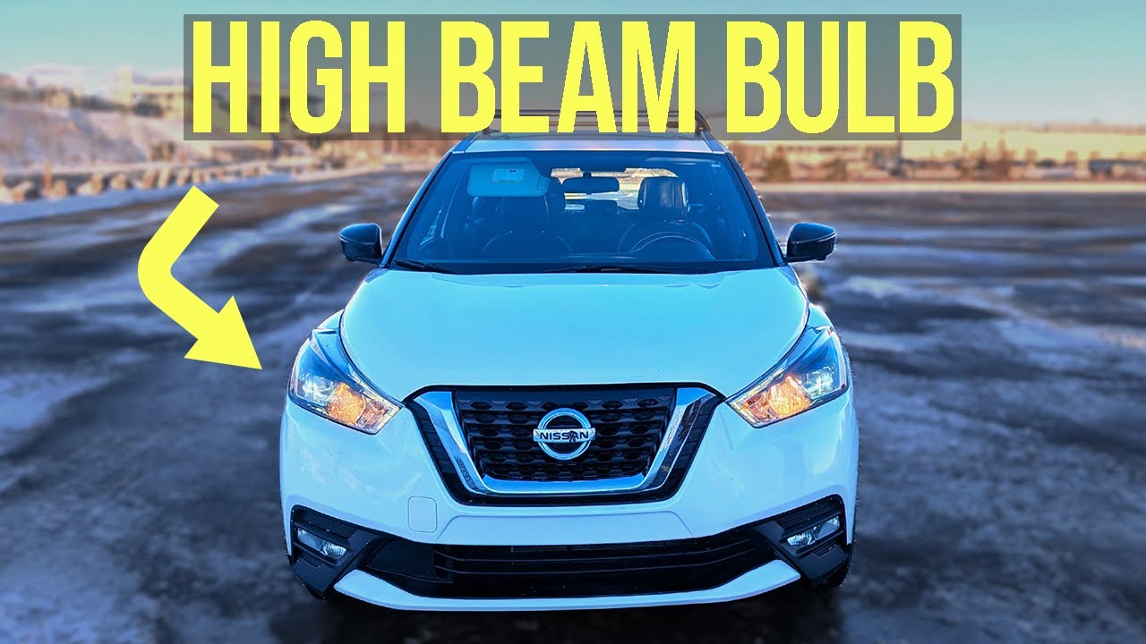 How to Replace Headlight High Beam Bulbs - Nissan Kicks (2018-2020)