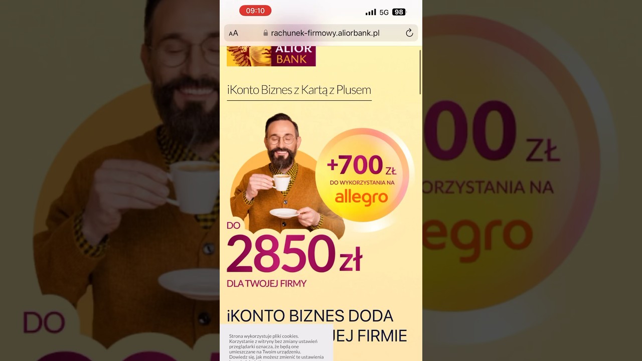 do 2850 zł premii w Alior Banku za założenie konta firmowego #aliorbank