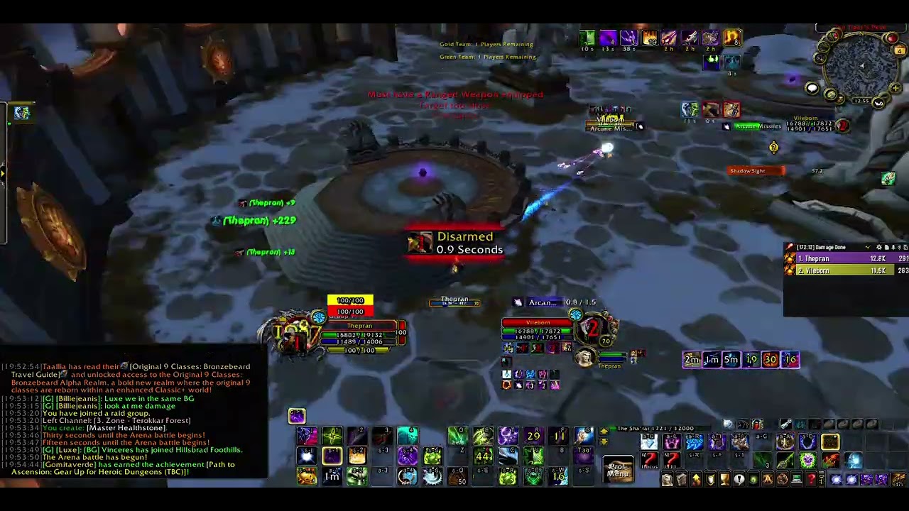 Pran 1v1 arena Darkranger vs Manafiend WOW ASCENSION