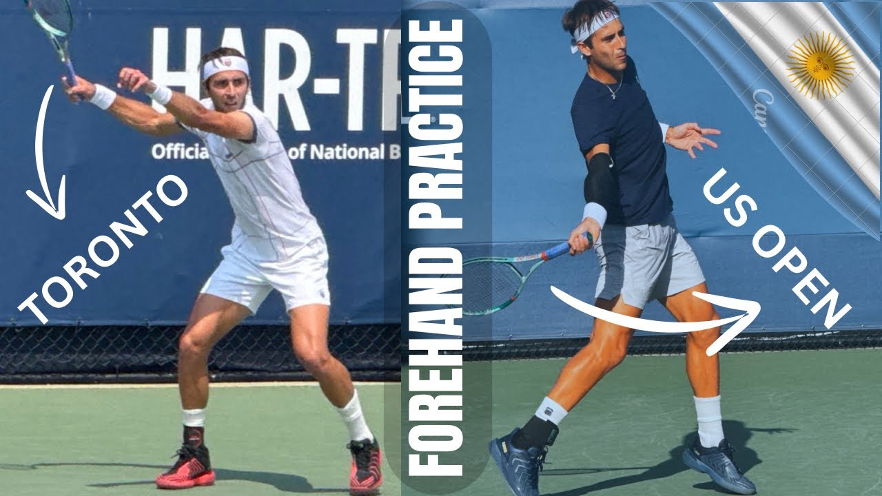 🇦🇷 Tom&aacute;s Mart&iacute;n Etcheverry working on his forehand in Toronto and New York - Summer 2025 🎾 