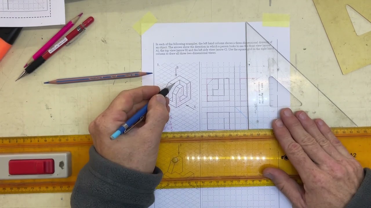 First angle orthographic projection 2023 grade 9