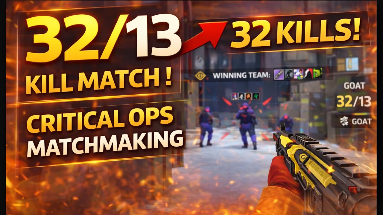 Insane! 32 kill carry in Critical Ops Matchmaking but i forget to rec the first half 😔!