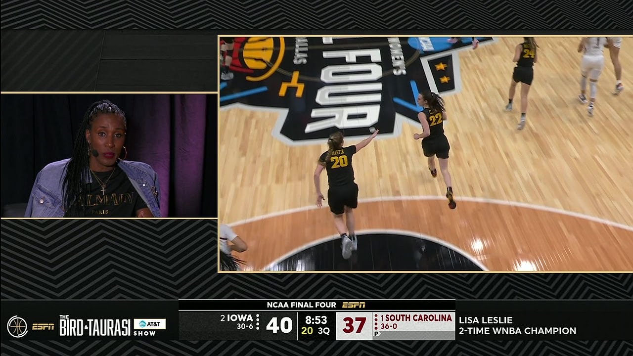 Lisa Leslie: Caitlin Clark Is A Combo Of Taurasi & Sue Bird | Final Four, Iowa vs South Carolina