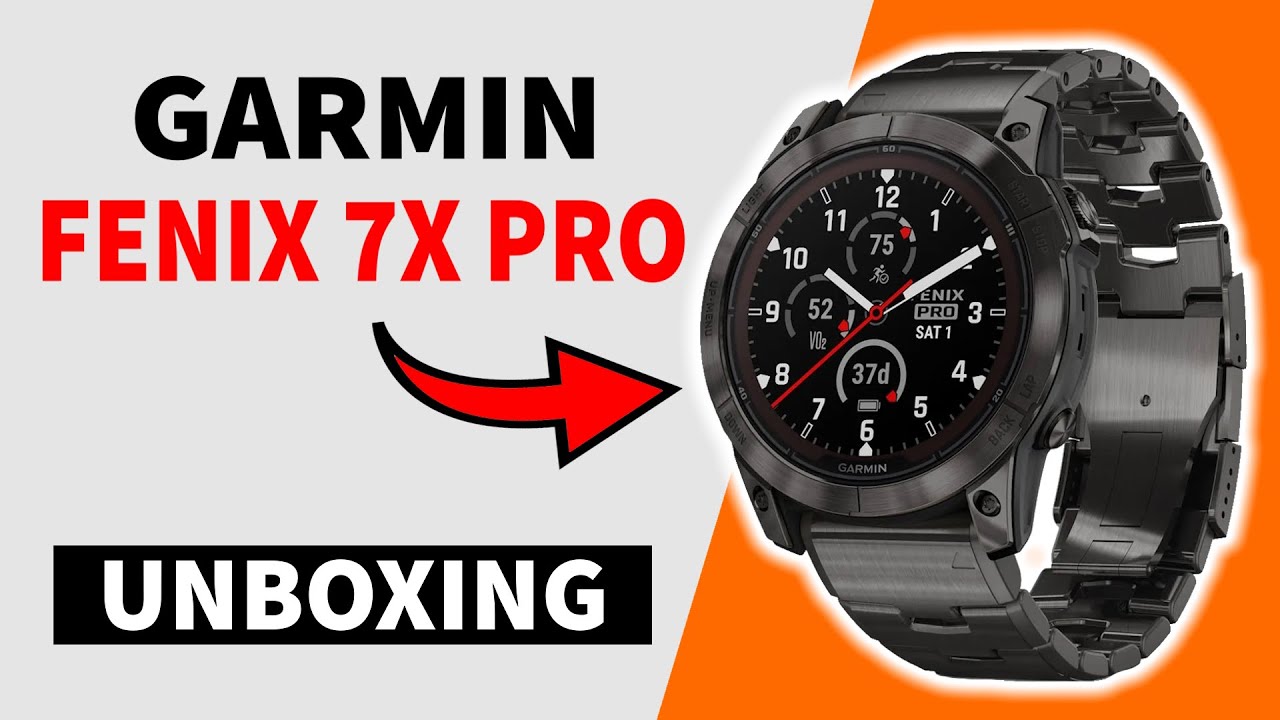 Garmin Fenix 7X Pro Sapphire Solar Carbon Gray DLC Titanium/Vented Titanium Bracelet Unboxing