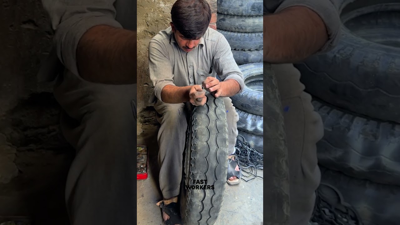 The Most Amazing Process of Retreading Old Tyre.