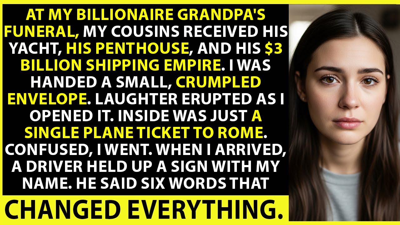They Got BILLIONS at My Billionaire Grandpa’s Funeral, I Got ONE Plane Ticket – Then 6 Words…