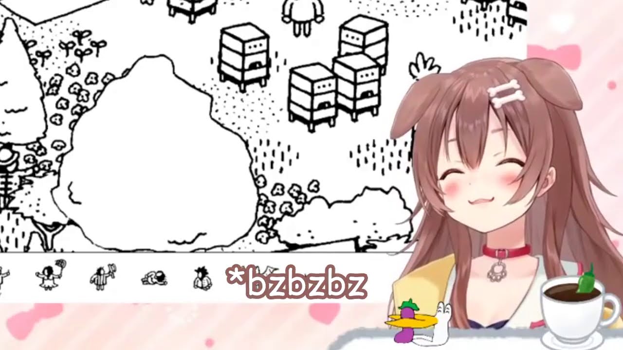 Korone impersonating sound effects in the game