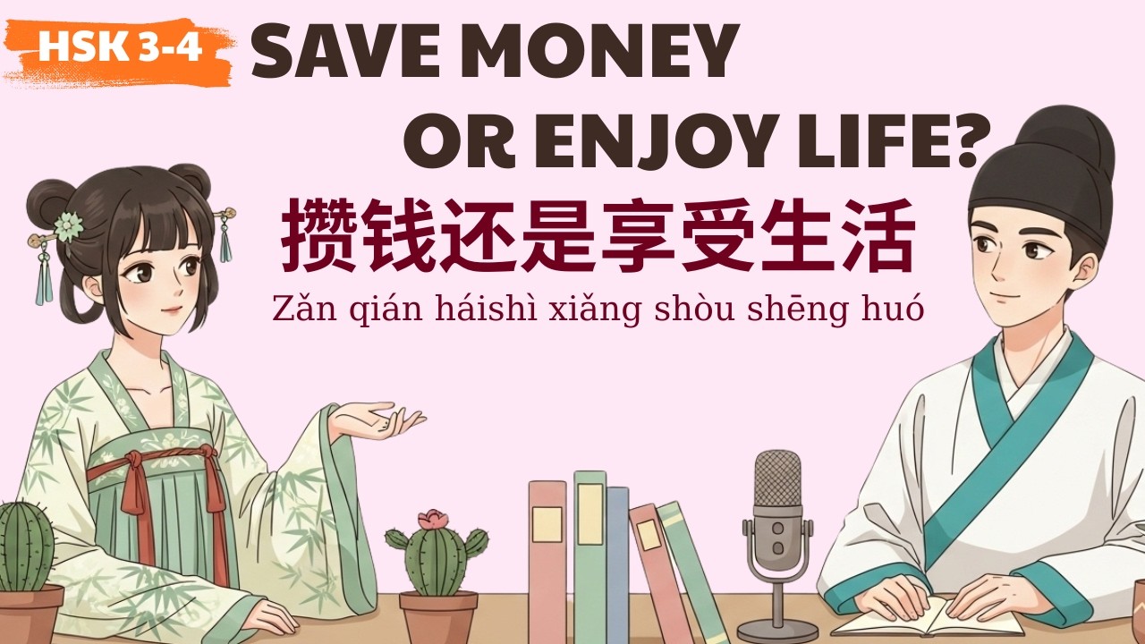 HSK 3-4 | 攒钱还是享受生活？ | Would you rather Save Money Or Enjoy Life?| Learn Chinese Podcast