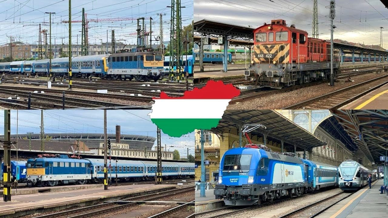 Züge in Budapest-Keleti, Ungarn